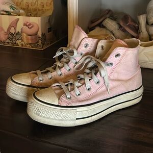 Pink Platform Converse